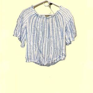 Women’s Striped Off The Shoulder Blouse Top